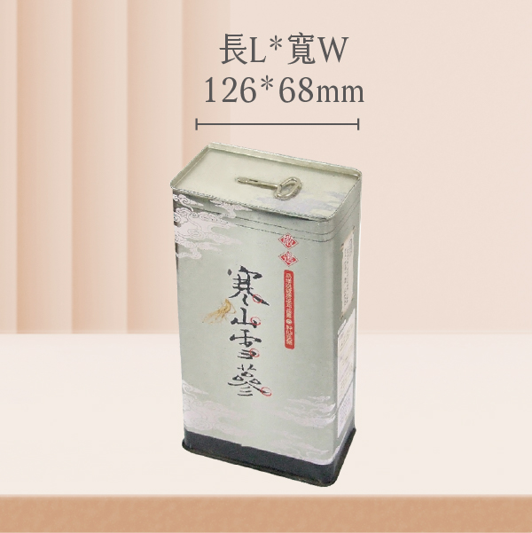 F03 Tin Rectangular(Ginseng Tin)-126mm(L)*68mm(W)-A Professional Tin Box Manufacturer Tinplate, Candy Box, Gift Box, Ginseng Tin, Tea Tin Box, Food Tin Box, Mint Tin Box, Handmade Soap Box, popcorn tin, Wedding Cookie Tin, Mass tin customization , Minimum tin customization