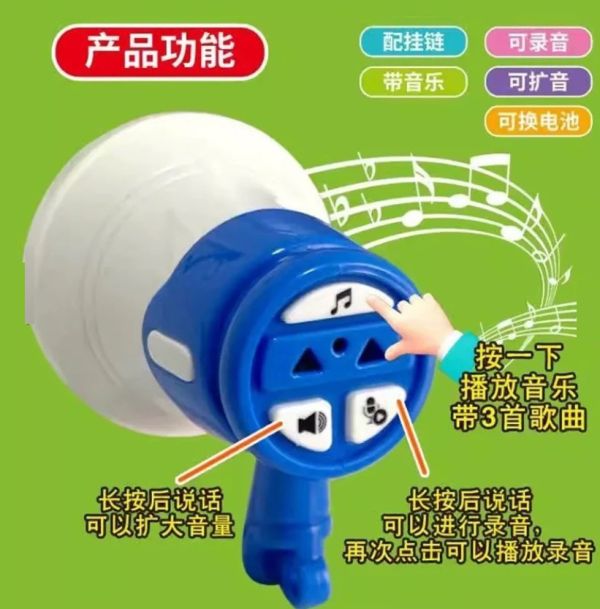 大聲公發聲器 抖音同款 ,大聲公喇叭 ,迷你大聲公,鑰匙扣 ,創意掛件 ,錄音機 ,擴音器