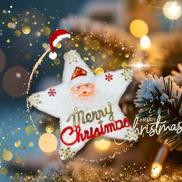 YF13746 -白綿五星 聖誕節,聖誕樹,裝飾,聖誕裝飾,