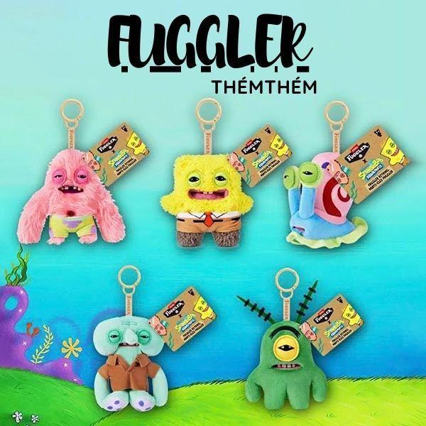 ZU08788 - FUGGLER-5吋海綿寶寶系列掛飾 Fuggler 放克牙寶系列海綿寶寶,鑰匙圈,