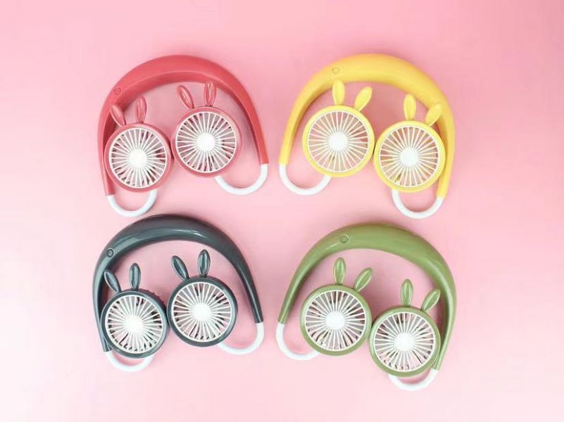 CF147979  兔子掛脖子充電風扇 