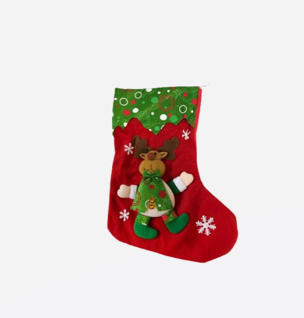 YF17814- 拉毛布卡通襪 聖誕節,聖誕裝,角色扮演,交換禮物,禮物,