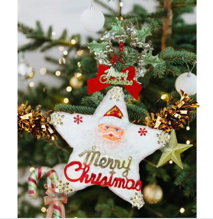 YF13746 -白綿五星 聖誕節,聖誕樹,裝飾,聖誕裝飾,