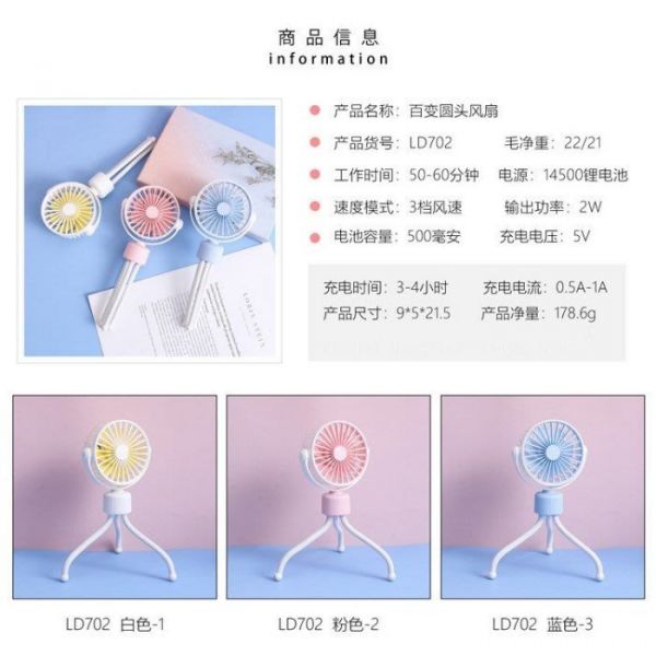 CF147978 百變圓頭小風扇-附USB線 