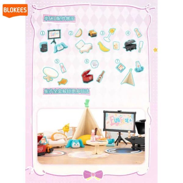 LK53368 - 初音未來萌聚版第一彈露臺派對 正版授權品牌玩具,BLOKEES布魯可,盲盒,公仔,
