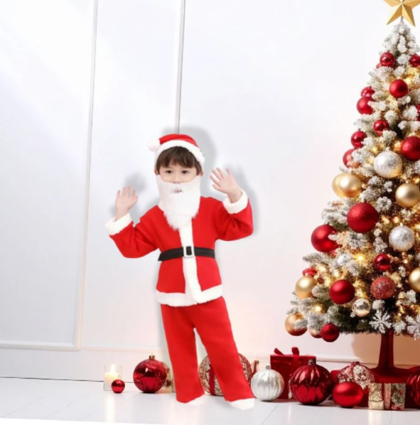 YF6474 -小男孩聖誕服(5件組) 聖誕節,聖誕裝,角色扮演,交換禮物,