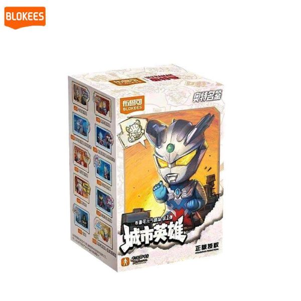 LK53486 -力霸王元氣劇場第一彈城市英雄 正版授權品牌玩具,BLOKEES布魯可,盲盒,公仔,