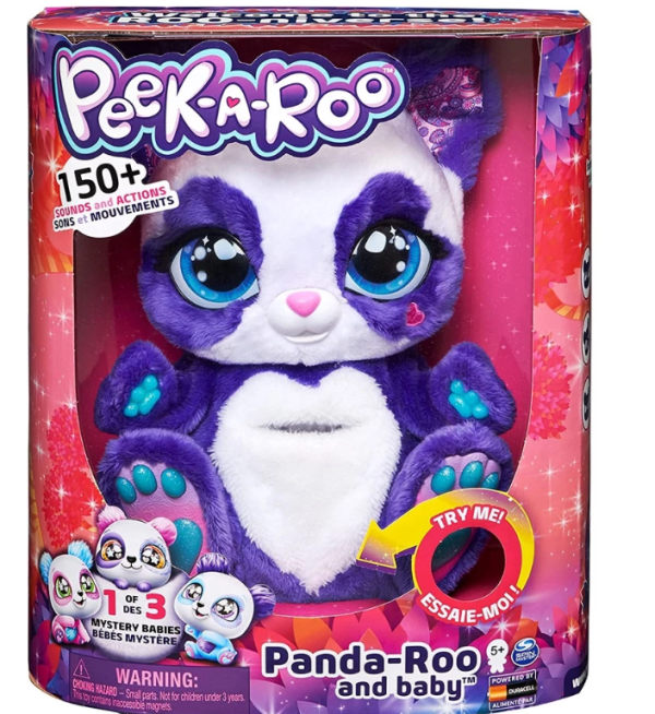 有聲互動熊貓袋鼠寶寶 有聲互動 ,安撫娃娃,療愈萌寵,互動玩具 ,Baby-Roo,Peek-A-Roo,親子互動,快樂陪伴
