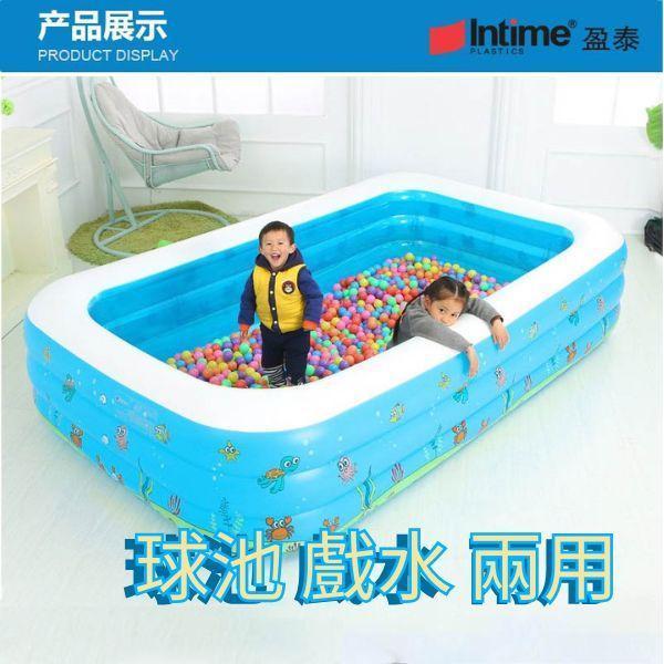 YF15621 - 藍白三環印花水池 夏季專區,充氣泳池／摺疊泳池/充氣滑梯,帳篷/球池,