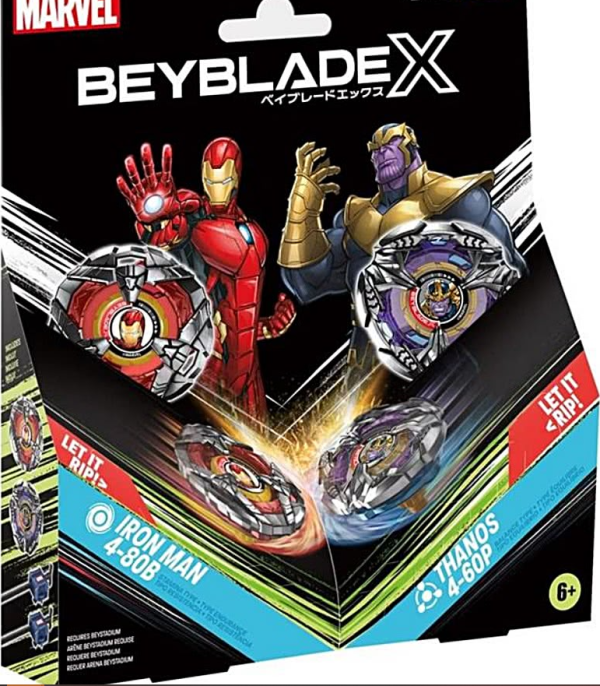 戰鬥陀螺BXG-30鋼鐵人/薩諾斯 Beyblade X BXG-29, 戰鬥陀螺MARVEL 聯名對戰組 - 鋼鐵人 VS 薩諾斯,