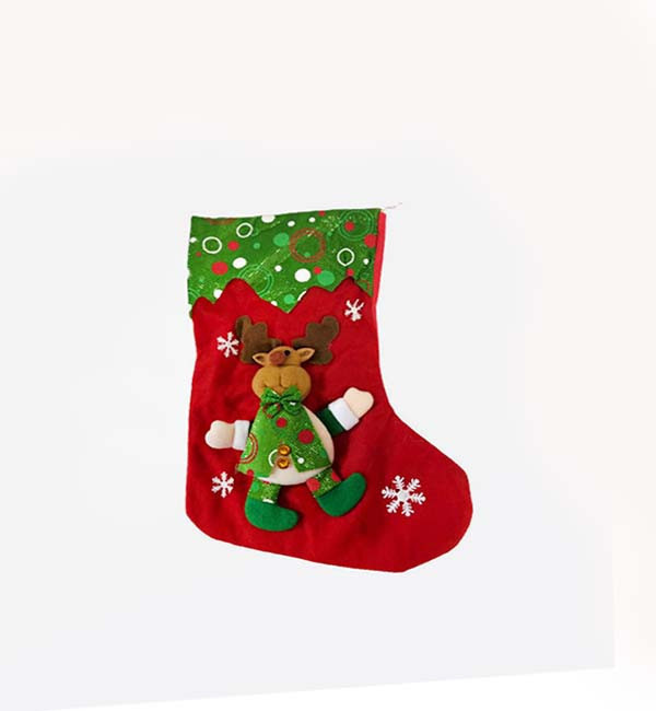 YF17814- 拉毛布卡通襪 聖誕節,聖誕裝,角色扮演,交換禮物,禮物,