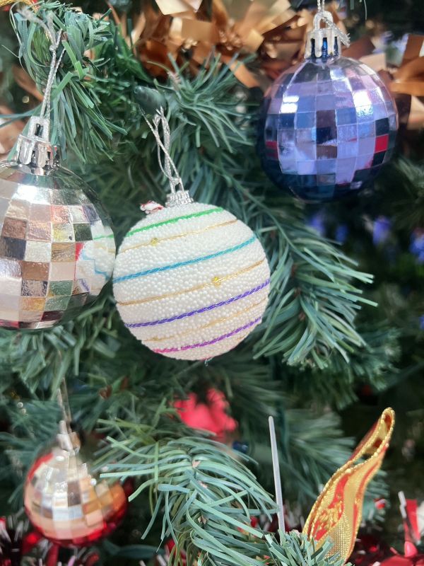 YF18557- 聖誕球 (6入6公分) 聖誕節,聖誕樹,裝飾,聖誕裝飾,