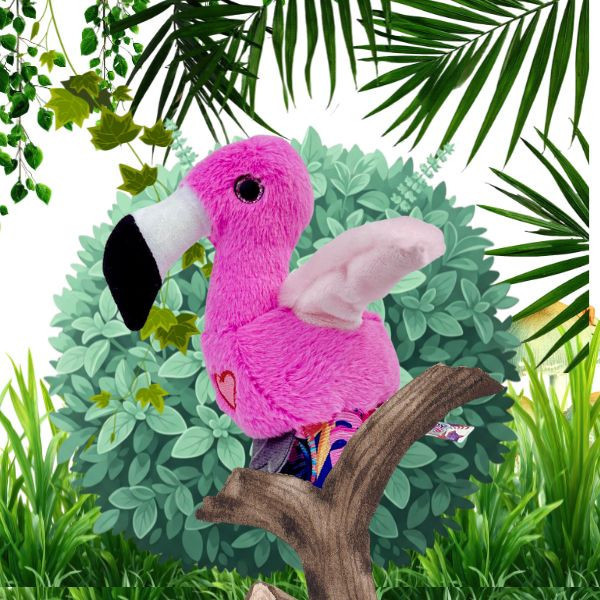 HY29592 - 歡樂小吱-紅鶴 特 寵物鳥,親子互動,聲光互動,