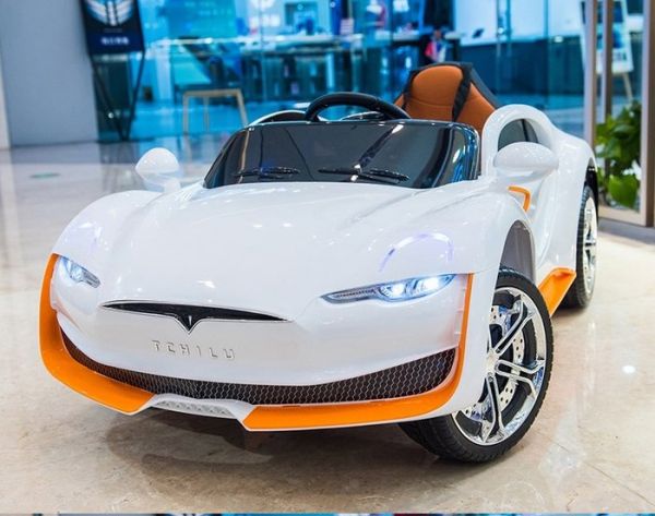 YF18217-2 6166童車-皮椅-烤漆藍色 