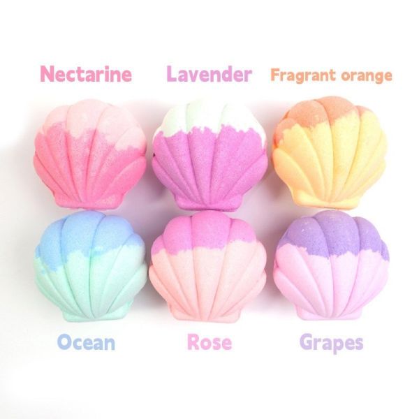 6入貝殼飾品沐浴球 