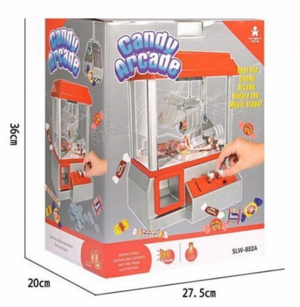 Candy Arcade - 抓物機 兒童吊物機玩具、夾娃娃機玩具、迷你吊車玩具、DIY吊物機、遙控吊物機、男孩玩具吊物機、夾糖果機玩具