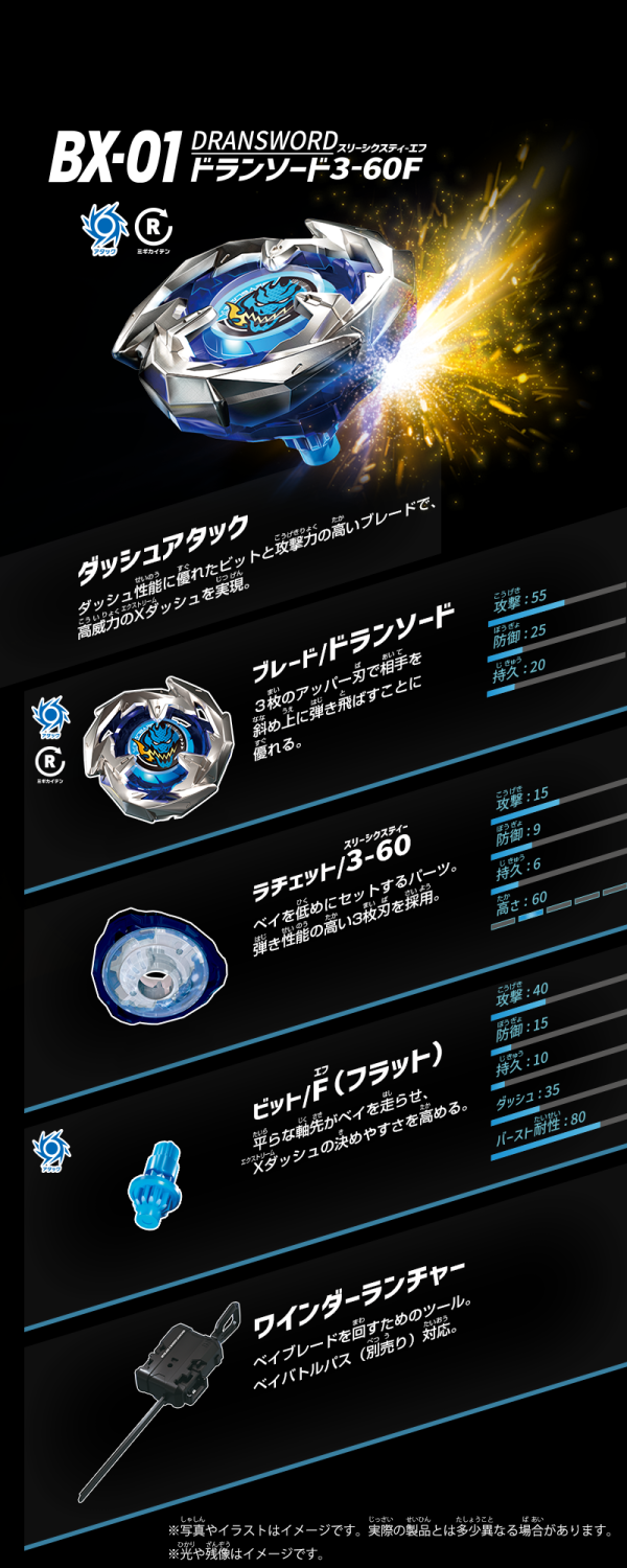 BX-01 蒼龍神劍3-60F 戰鬥陀螺BEYBLADE