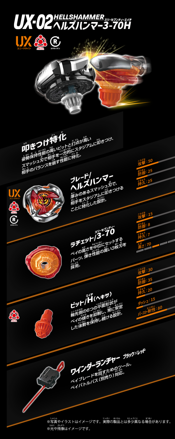 UX-02 惡魔戰錘 戰鬥陀螺BEYBLADE