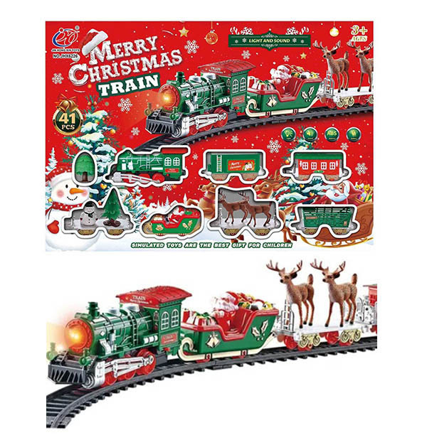 CF164693- 電動燈光音樂聖誕軌道火車 聖誕節,聖誕禮物,交換禮物,軌道火車,