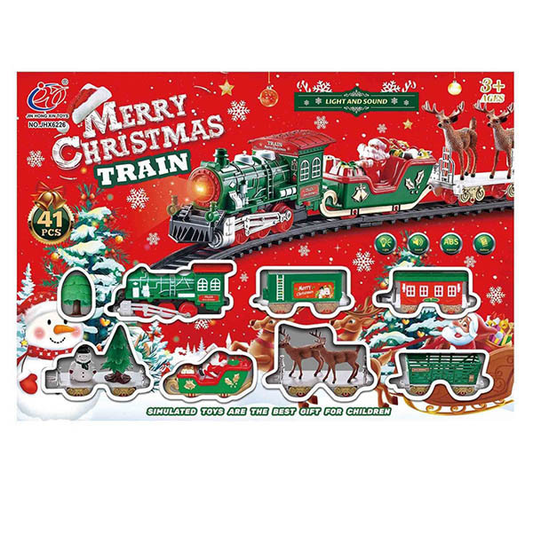 CF164693- 電動燈光音樂聖誕軌道火車 聖誕節,聖誕禮物,交換禮物,軌道火車,