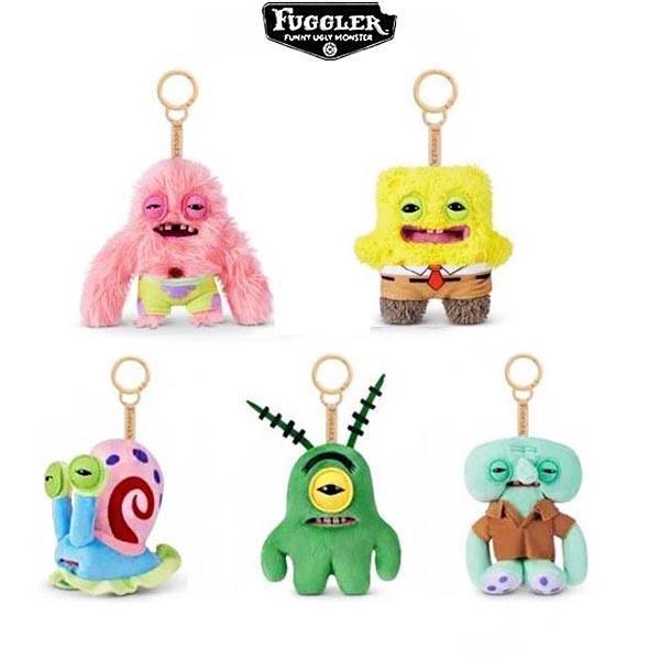 ZU08788 - FUGGLER-5吋海綿寶寶系列掛飾 Fuggler 放克牙寶系列海綿寶寶,鑰匙圈,