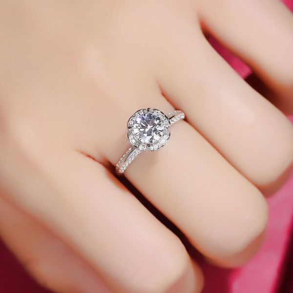 心心相印 美國莫桑石,莫桑鑽,女戒,鑽戒,鑽石,求婚,時尚,百搭,情人節,聖誕節,訂婚,情侶戒,禮物