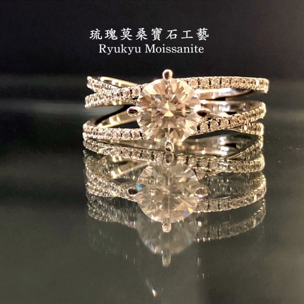 三生三世 美國莫桑石,莫桑鑽,女戒,鑽戒,鑽石,求婚,時尚,百搭,情人節,聖誕節,訂婚,情侶戒,禮物