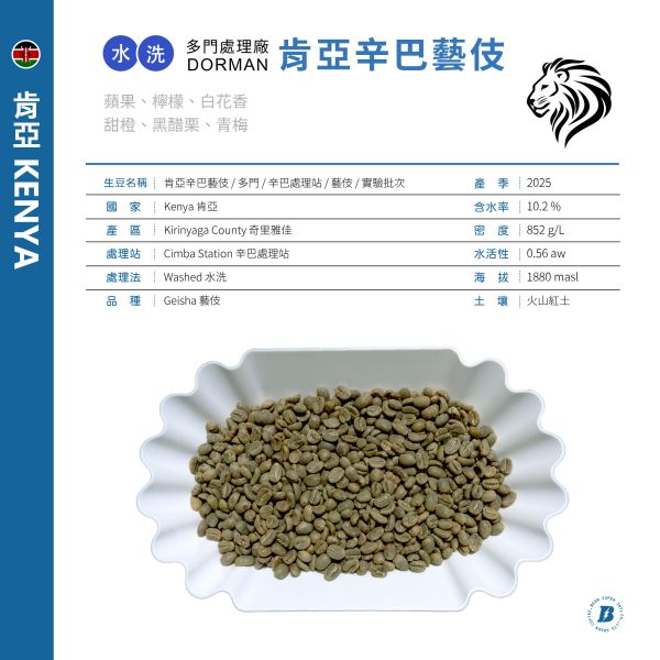 2025 肯亞 | 水洗辛巴藝伎 | 紅圈計畫 | 辛巴處理站 肯亞,多門,水洗,辛巴藝伎洗,咖啡生豆,藝伎
