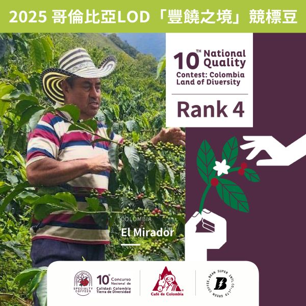 哥倫比亞 2025 LOD「豐饒之境」Rank 4 第四名 景致莊園 | 競標豆 咖啡生豆,哥倫比亞,LOD,豐饒之境,第四名,競標豆,咖啡豆