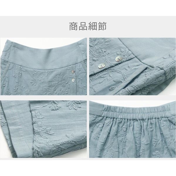 雙層刺繡浪漫褲裙 