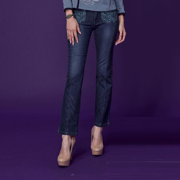 祥雲美腿牛仔褲 