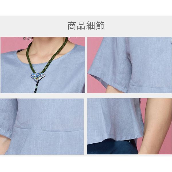 亞麻浪漫上衣 
