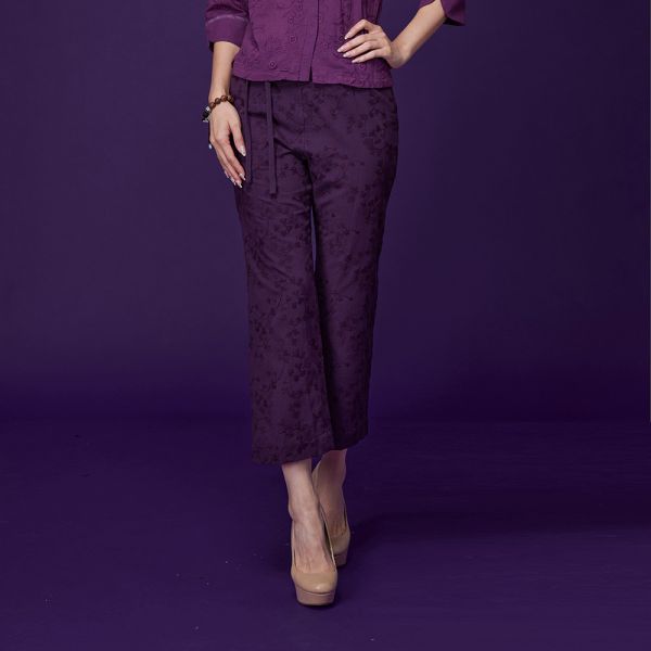 刺繡顯瘦農夫褲 