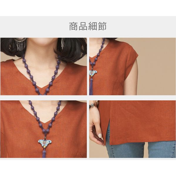 亞麻顯瘦長背心 