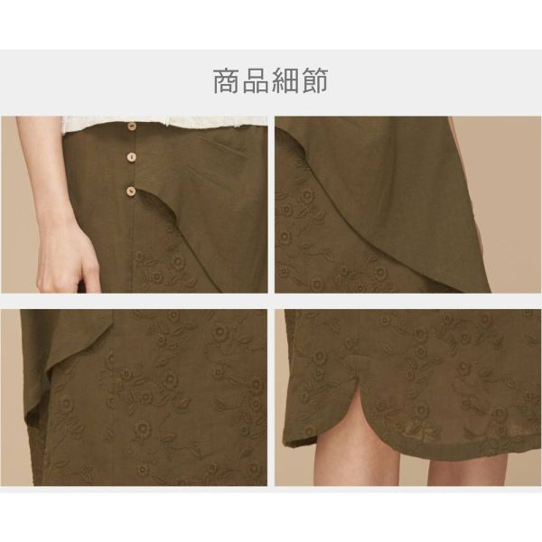 刺繡雙層造型裙 