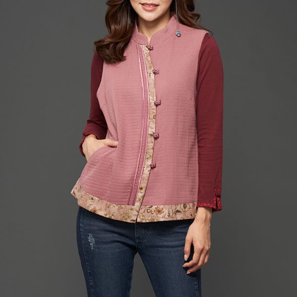 雙層布古布背心 