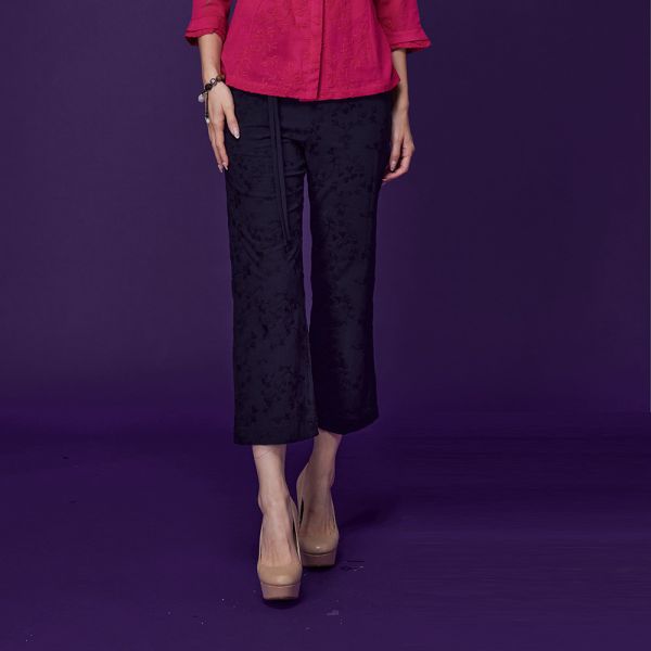 刺繡顯瘦農夫褲 