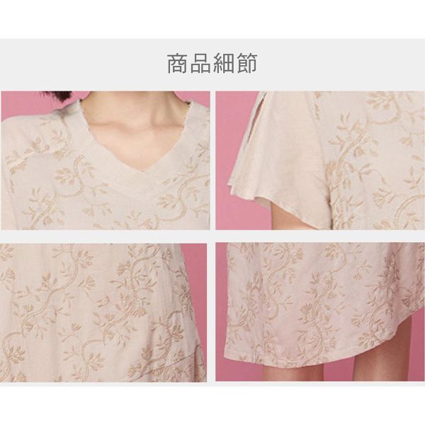 刺繡浪漫波浪洋裝 