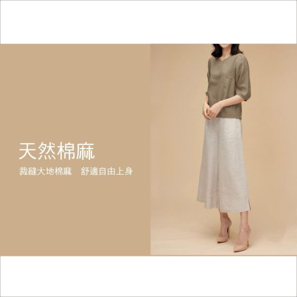 亞麻花苞顯瘦上衣 