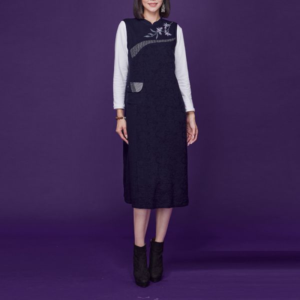 手繪刺繡背心裙 