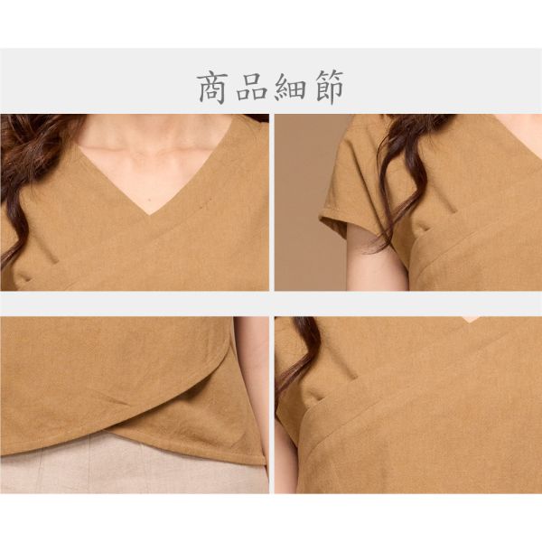 斜襟造型弧度衣 