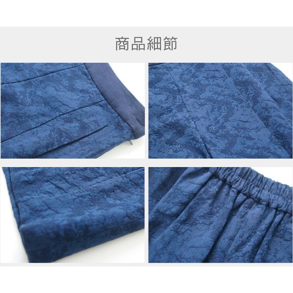 亞麻緹花浪漫褲裙 