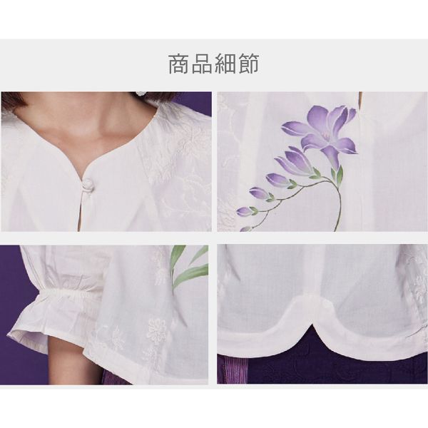 手繪刺繡俏麗上衣 