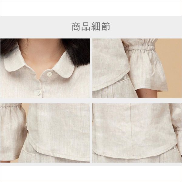 亞麻翻領上衣 