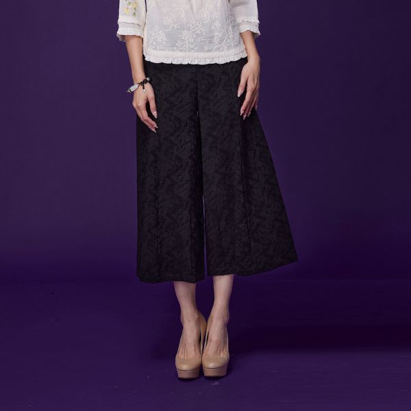 亞麻緹花浪漫褲裙 