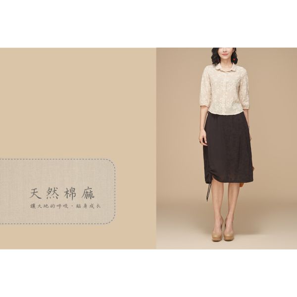 刺繡翻領上衣 