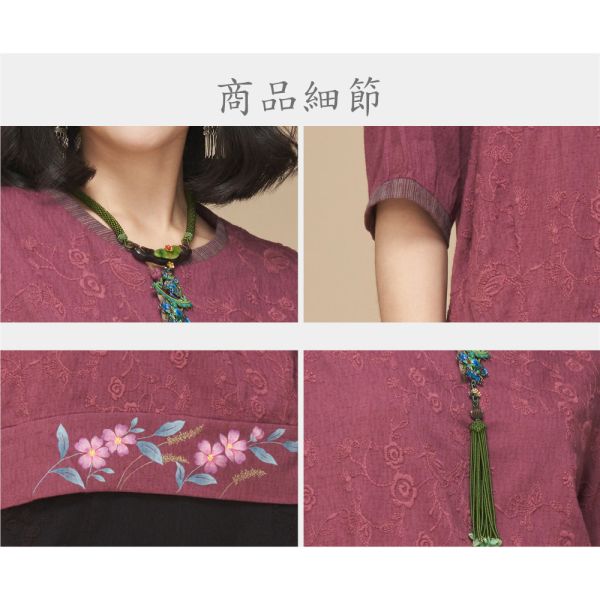 刺繡手繪花苞上衣 