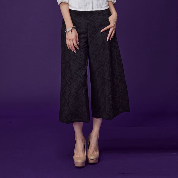 棉麻緹花顯瘦農夫褲 