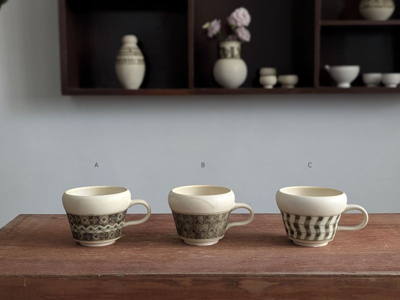燻 陶 漫 行 ｜彩繪咖啡杯1 陶藝 陶土 手工器皿 豬口杯 陶器 家飾 藝術 雕塑 茶壺 茶具 鶯歌 咖啡杯