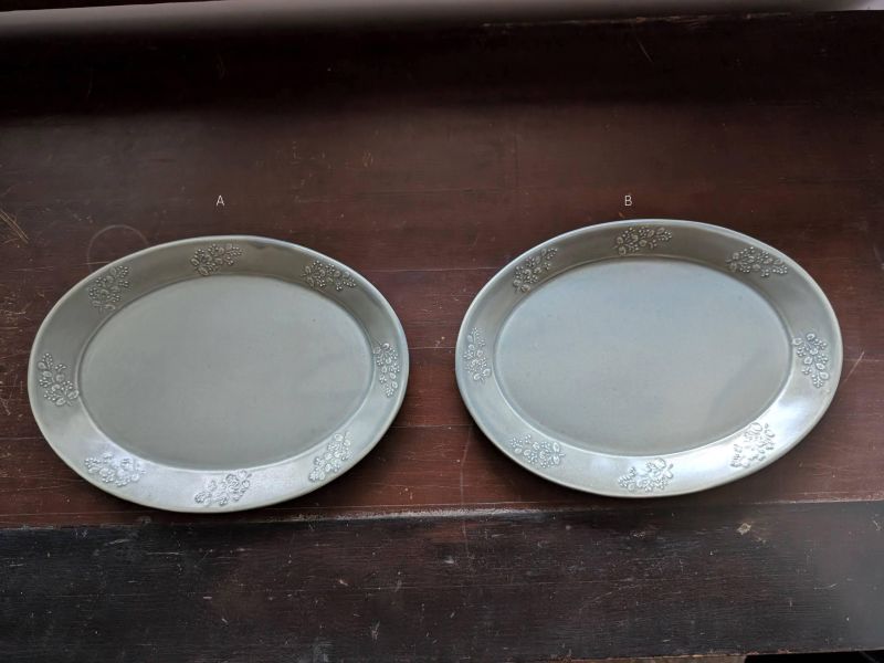 石川智子 金合歡紋樣橢圓盤 陶藝 陶土 無印良品 手工器皿 日系 日本職人 金合歡橢圓盤